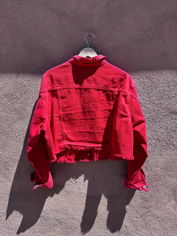 Cropped Red Denim Jacket - John Galt