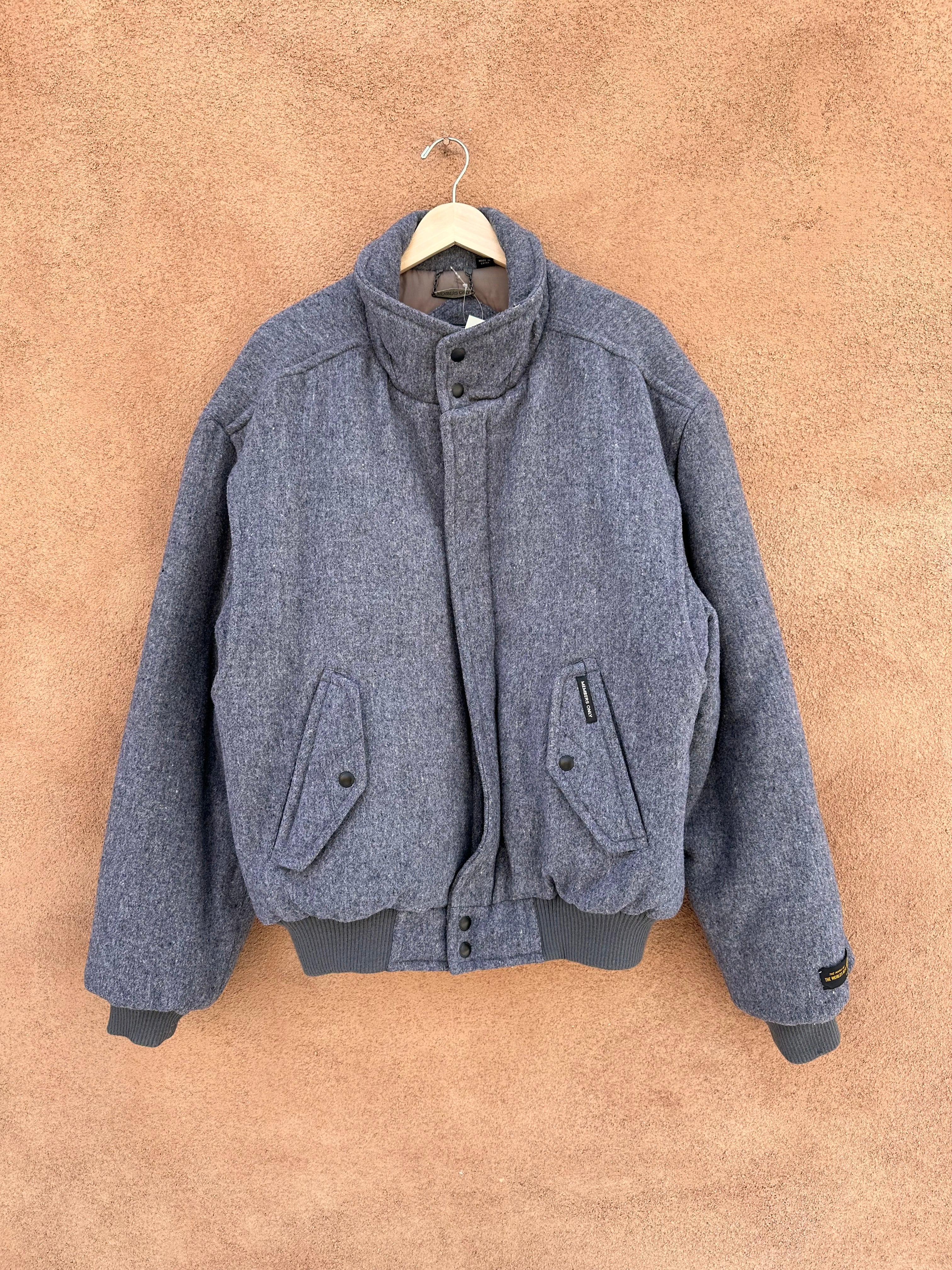 100% Wool Members Only Bomber Jacket – DESERT MOSS VINTAGE