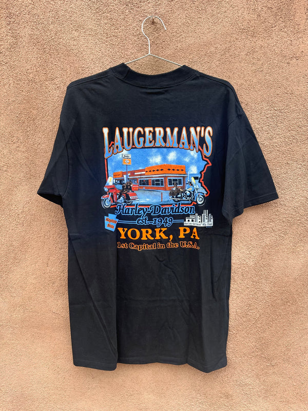 1995 NWT (Deadstock) Laugerman's York, Pennsylvania Harley T-shirt