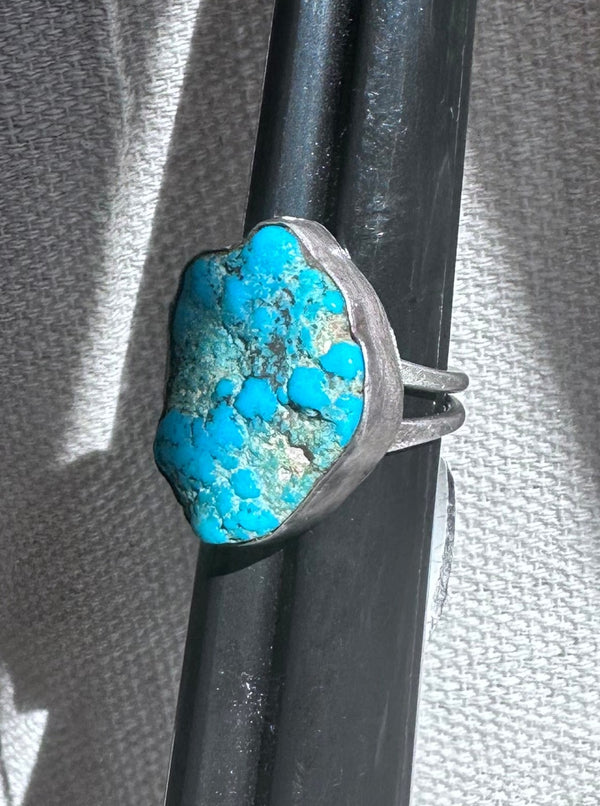 Large Chunk Turquoise &.925 Silver Ring