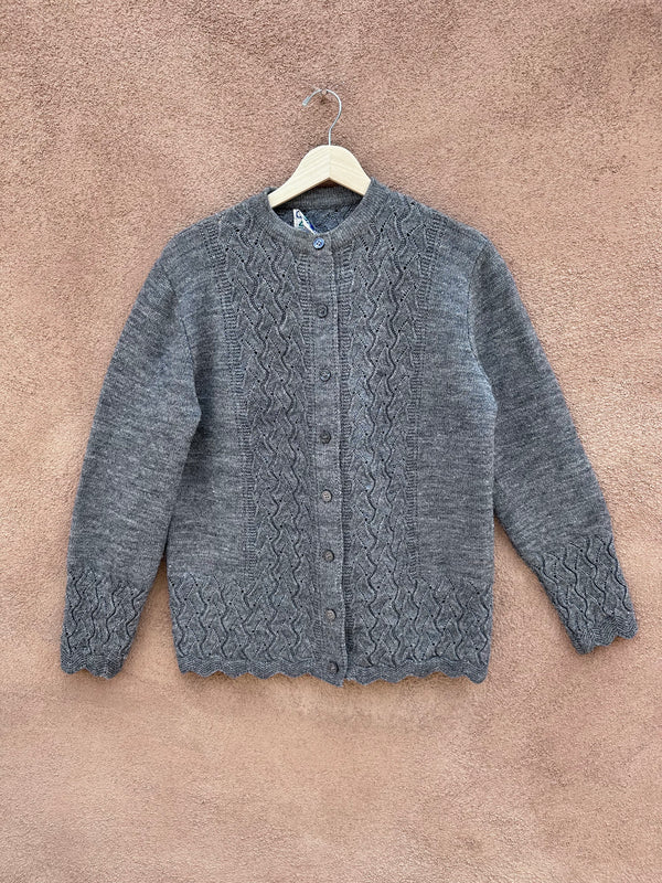 Gray Azure Wool Cardigan