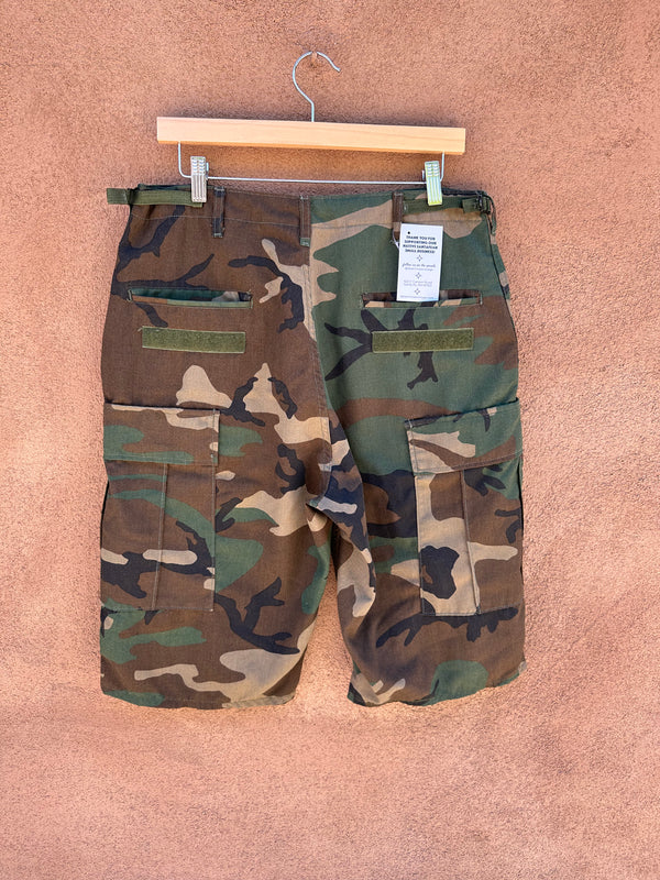 Long Camo Shorts - Military Issue - Waist: 32.5-35.5"