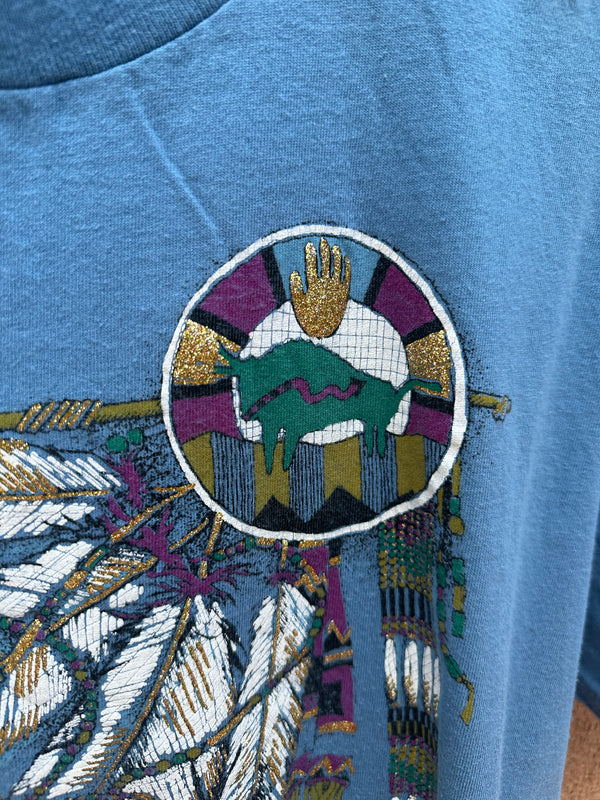 Diamond Dust Native American Feather T-shirt