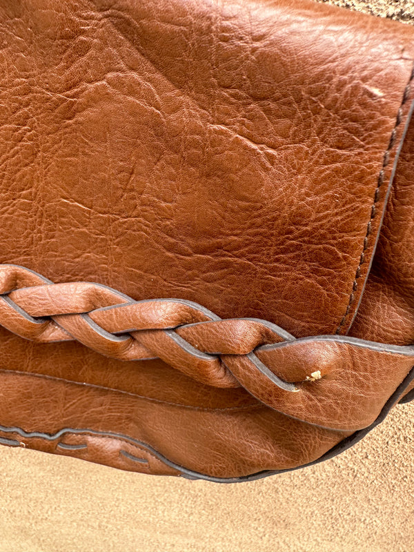Faux Leather Braided Purse