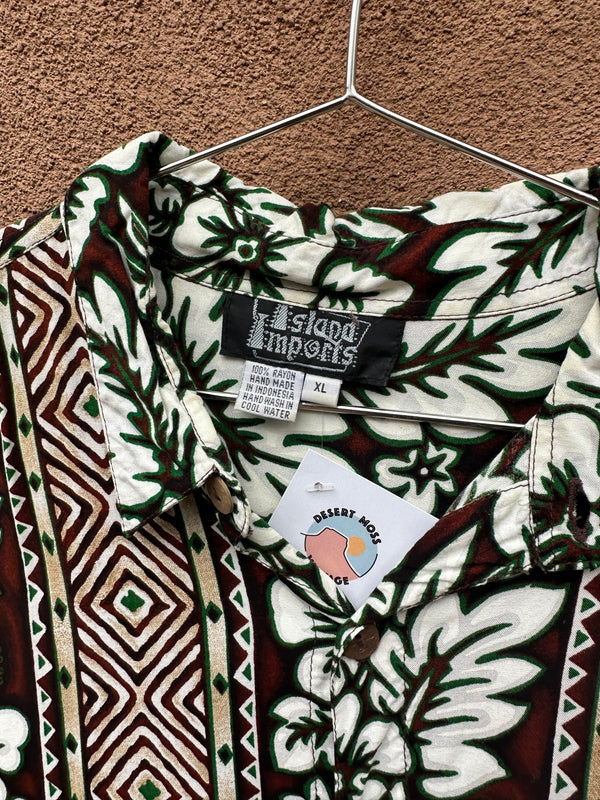 Island Imports Rayon Tiki Shirt - XL