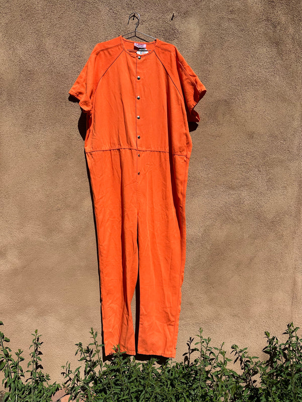 Orange Short Sleeve Bob Barker Jumpsuit - 4XL