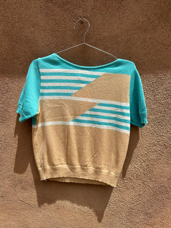 70's Jenni Sport Short Sleeve Retro Shirt Sweater