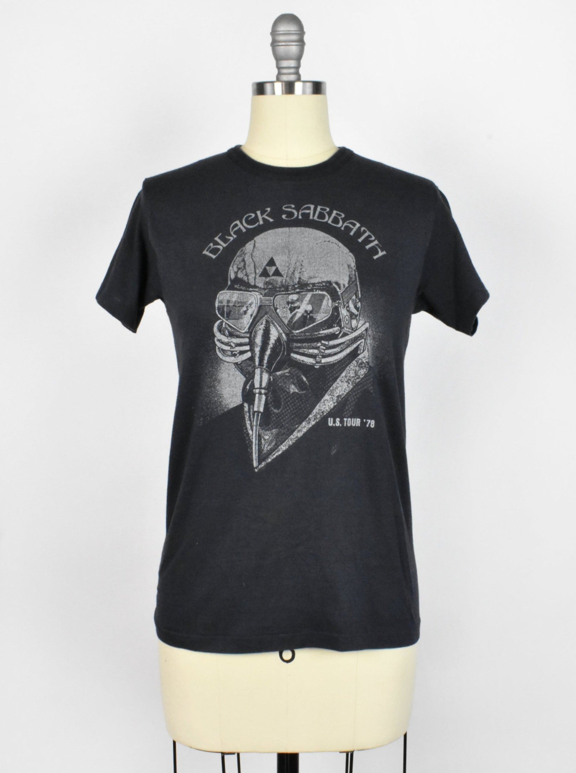 Tour VINTAGE DESERT Authentic MOSS Vintage – Sabbath U.S. Black 1978 T-Shirt