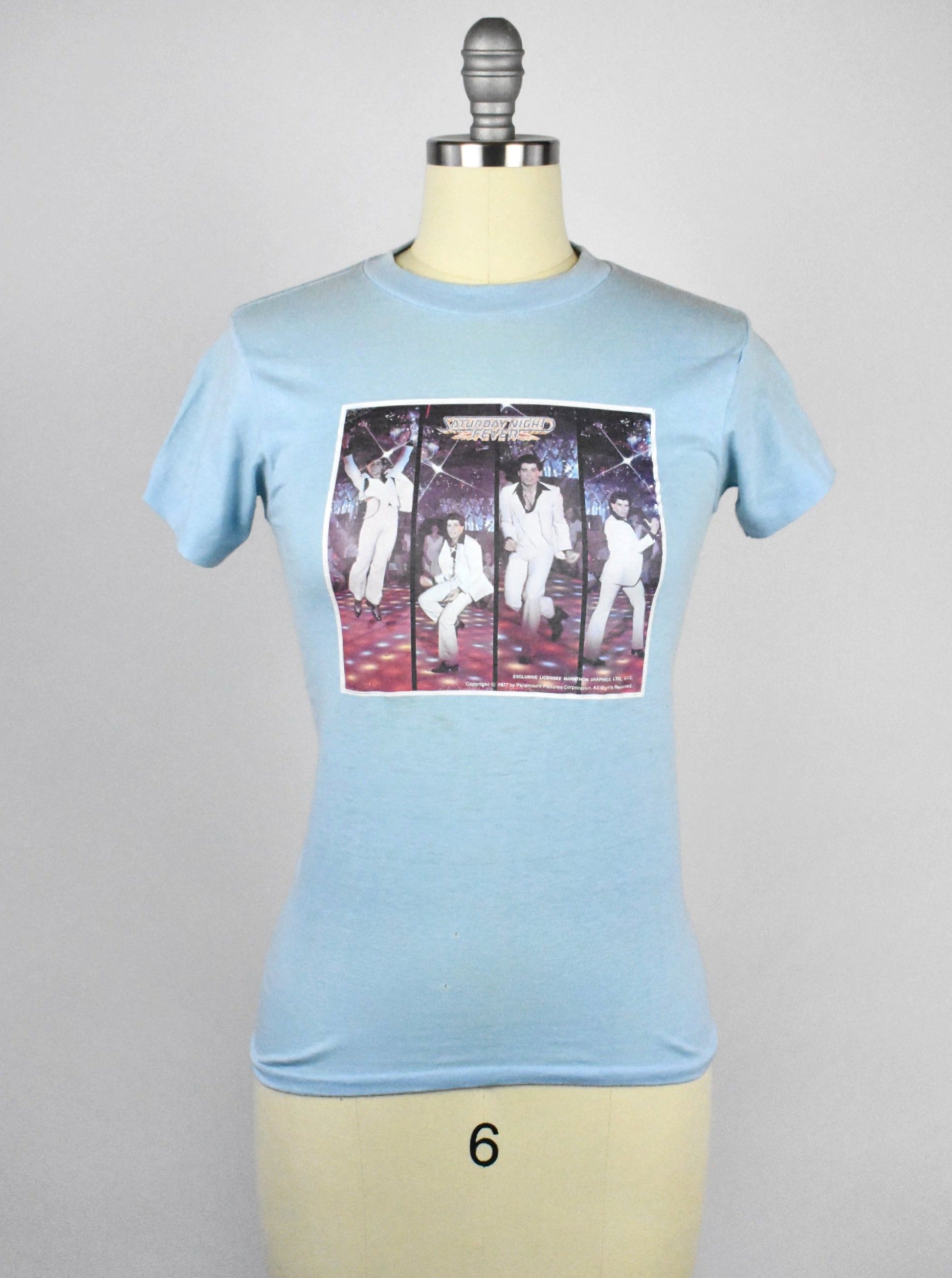1977 John Travolta Saturday Night Fever T-shirt – DESERT MOSS VINTAGE