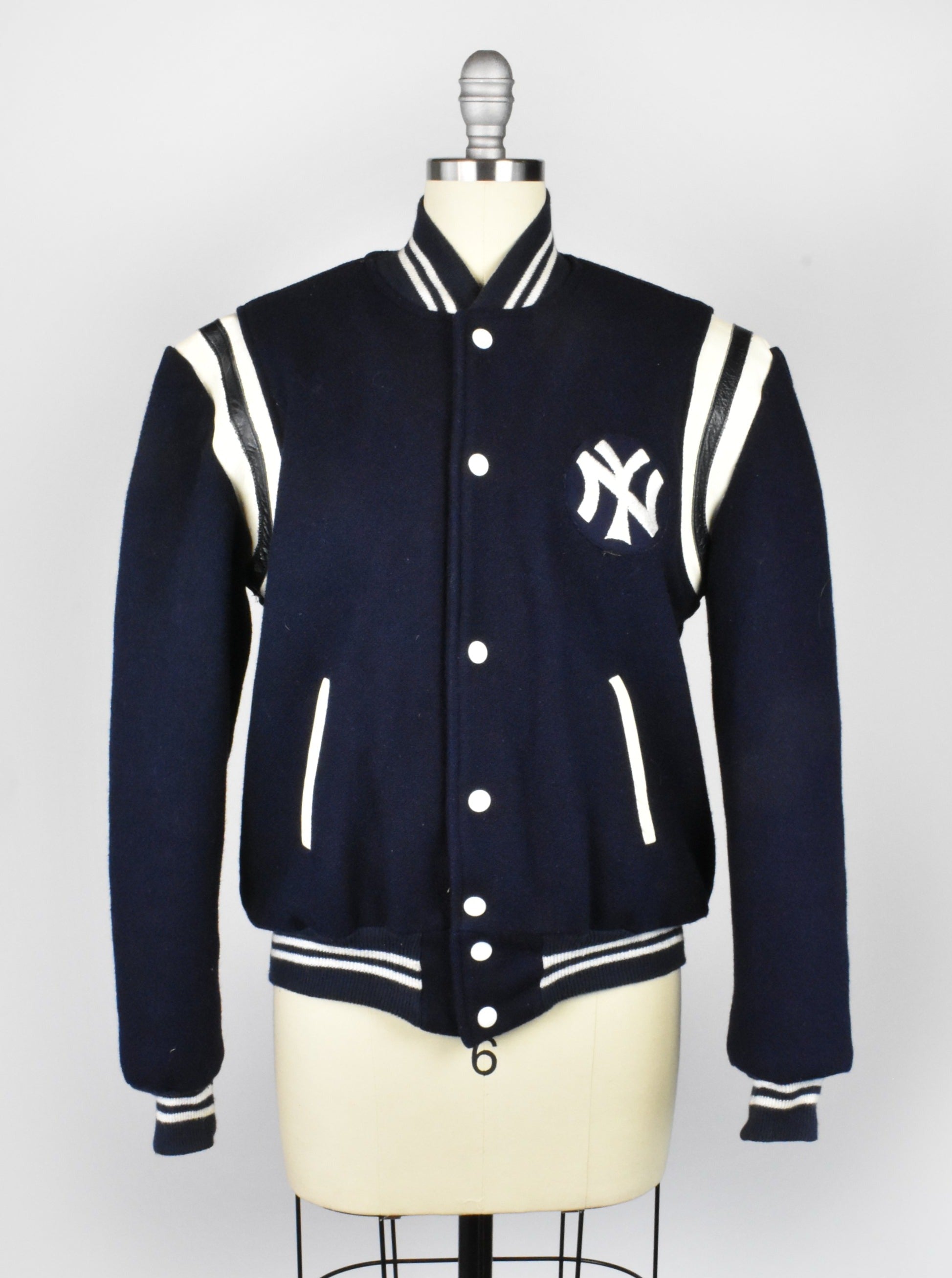 Vintage New York Yankees Wool Letterman Jacket, Varsity Jacket