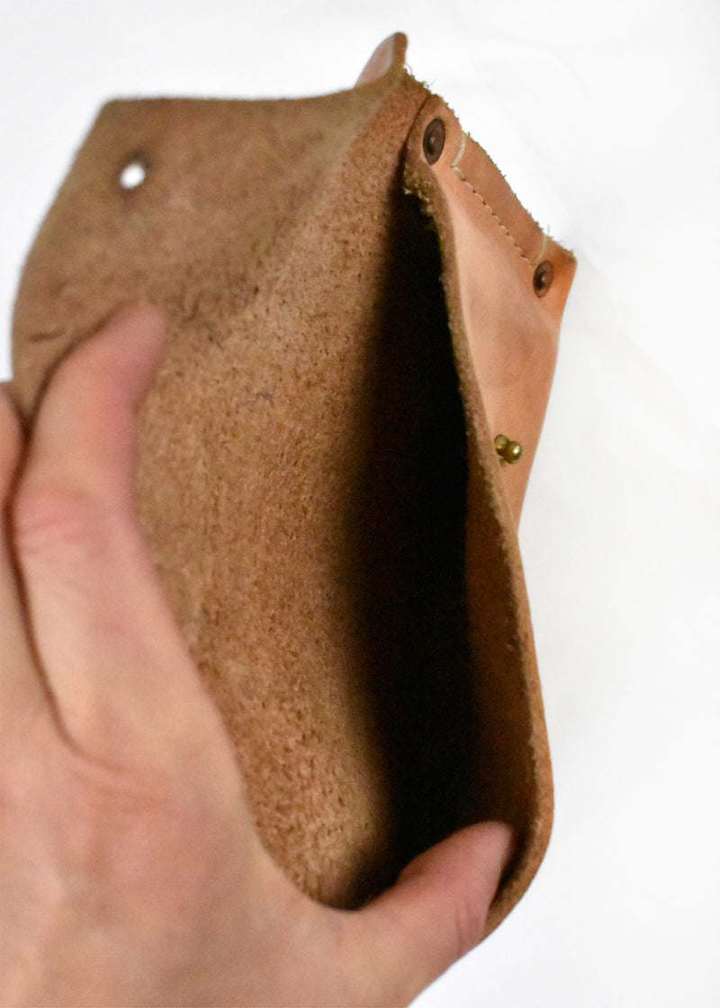 Thick Cowhide Wallet w/Brass Knob and Copper Rivets