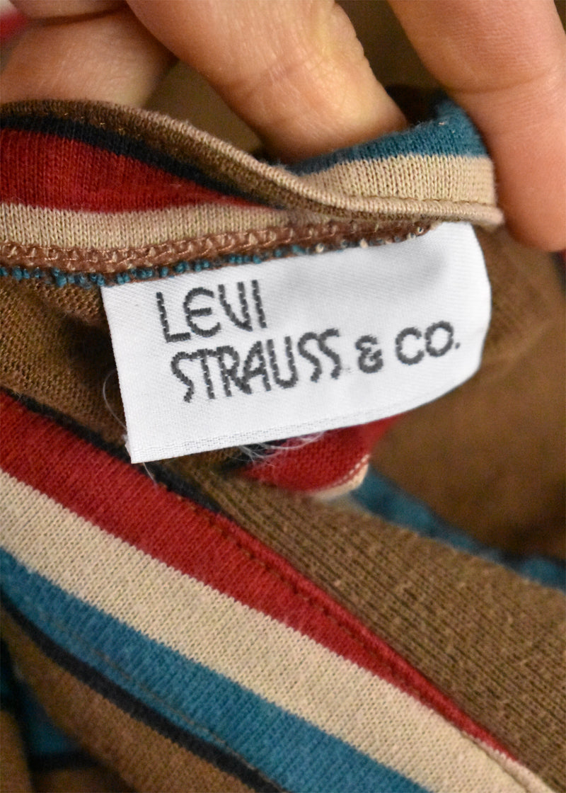 1970's Long Sleeve Striped Levi's Top
