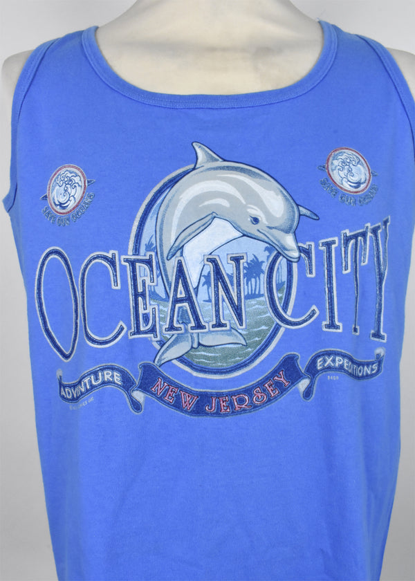 Ocean City, New Jersey Tank Top, Size Large, Made in the USA