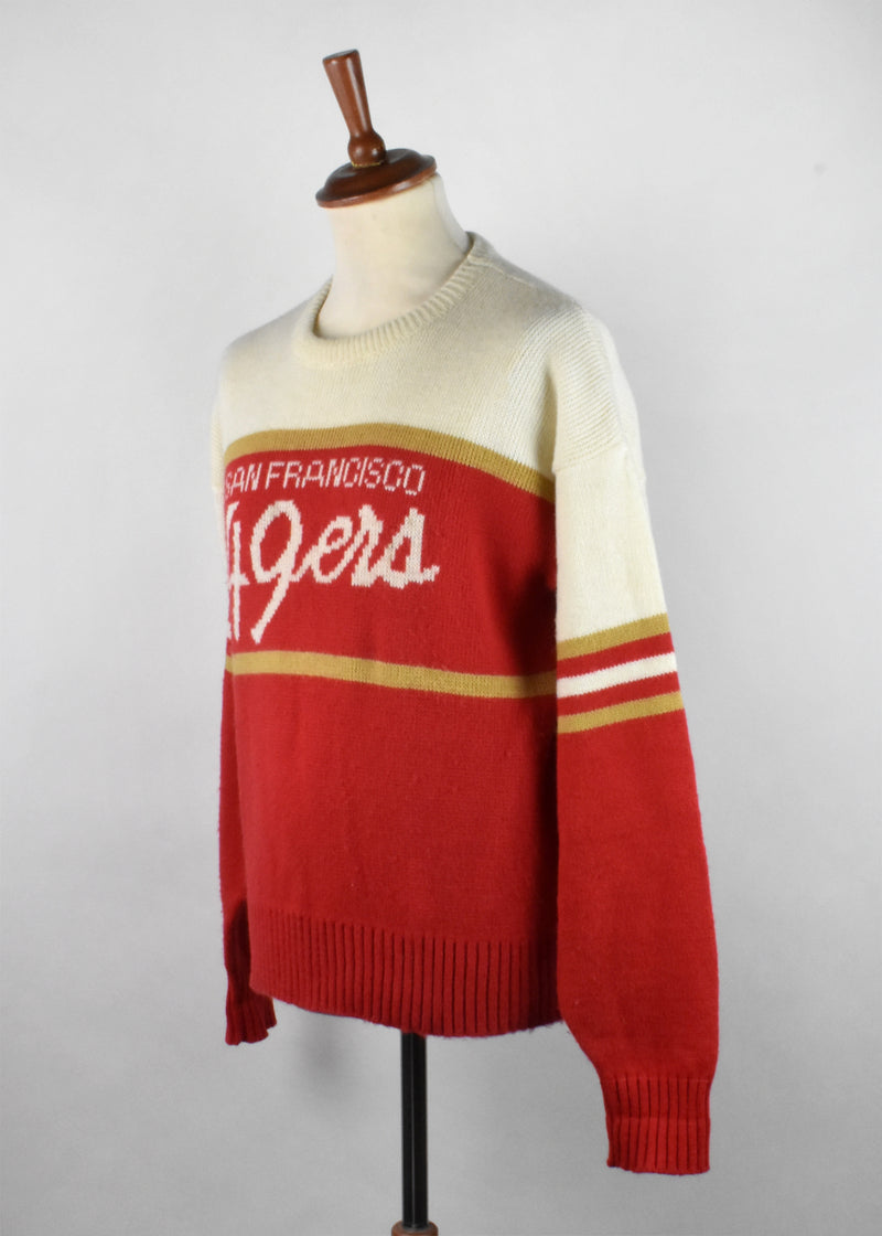 Vintage 1980's San Francisco 49ers Cliff Engle Sweater, Made in the USA