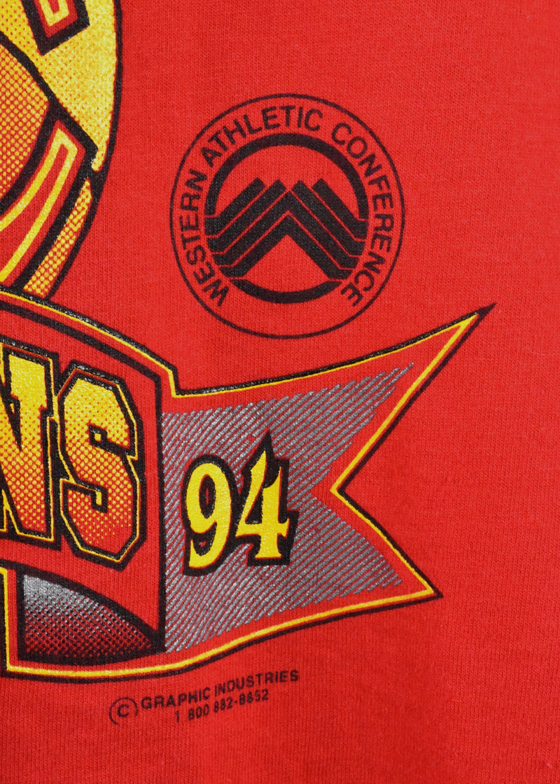 Vintage 1994 University of New Mexico Lobos Basketball T-Shirt WAC Champs