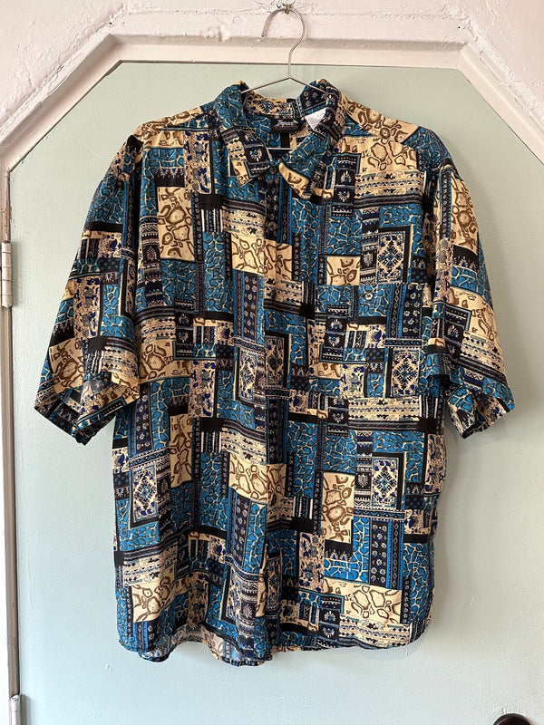 Men's Silk Tiki Shirt by Impact - Large