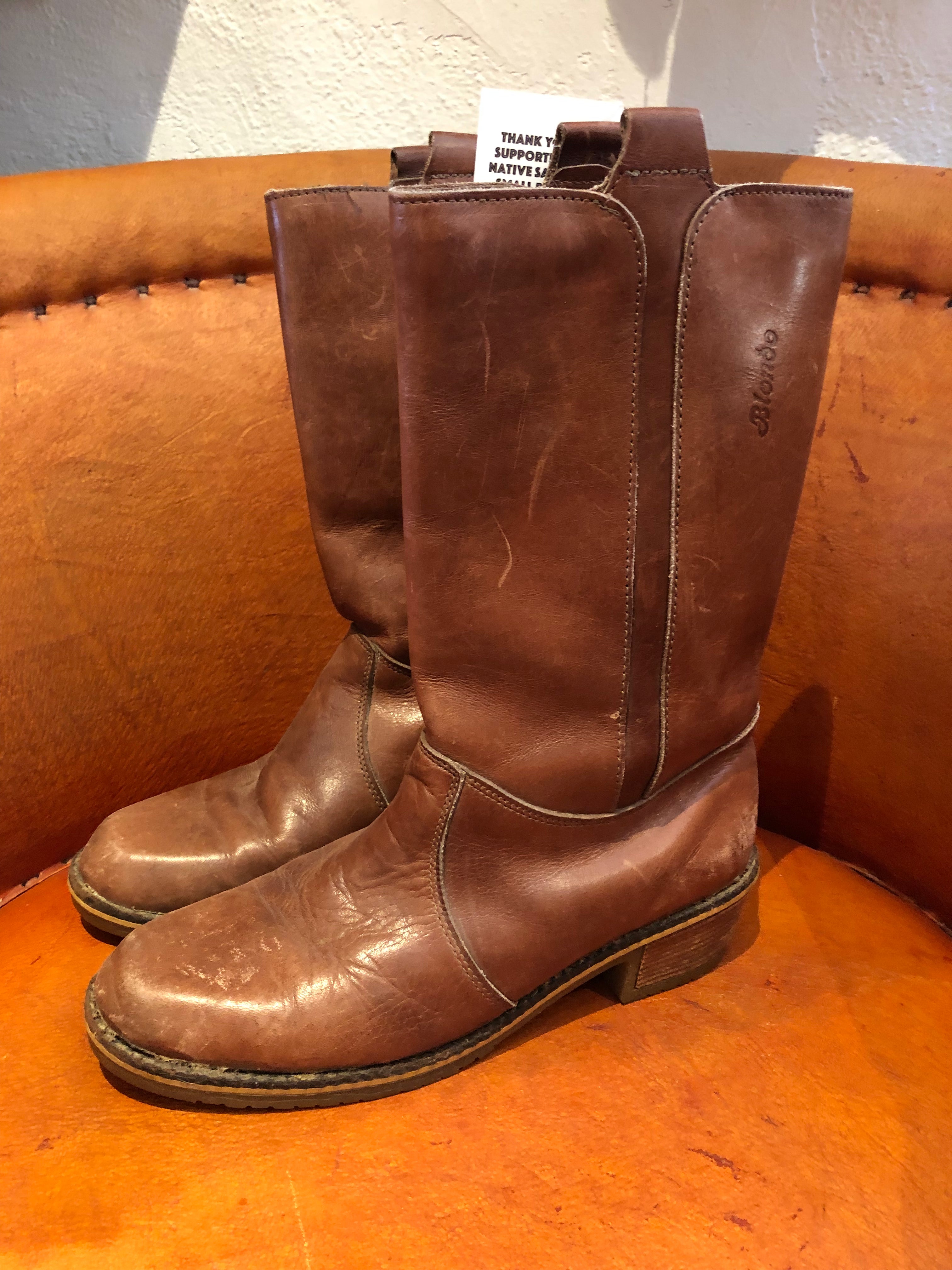 Blondo Shearling Lined Winter Campus Boots 10 44 DESERT MOSS VINTAGE