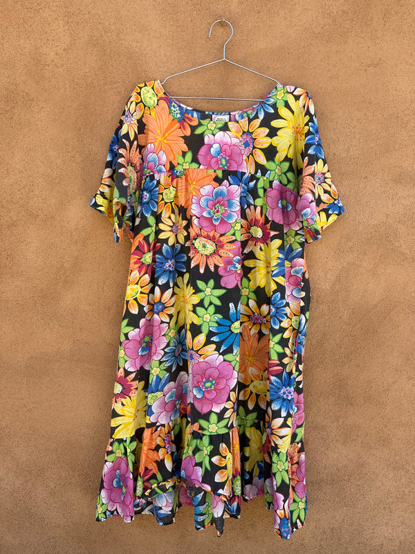 Floral Muumuu Style Dress by Granada