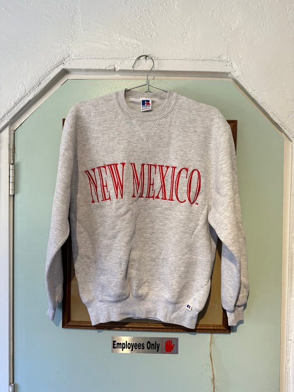 Embroidered Red New Mexico Heather Gray Sweatshirt