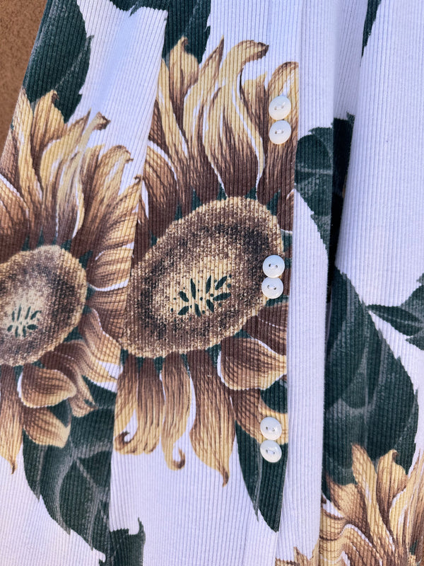 Ribbed Cotton Sunflower Dress - La Fete