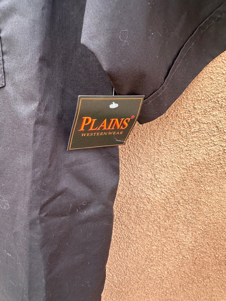 Plains Western Wear Black Short Sleeve Shirt - Large