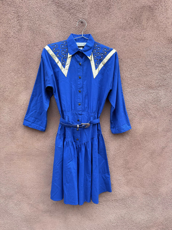 Blue & Gold Lilia Smitty Western Dress 5/6