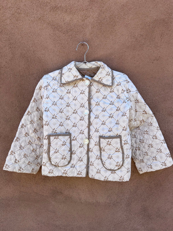 1960's Quilted Pocketed Jacket - Floral