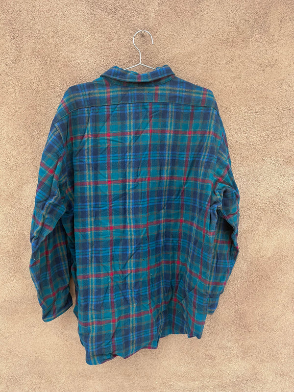 Blue/Red/Brown Plaid Wool Pendleton Shirt