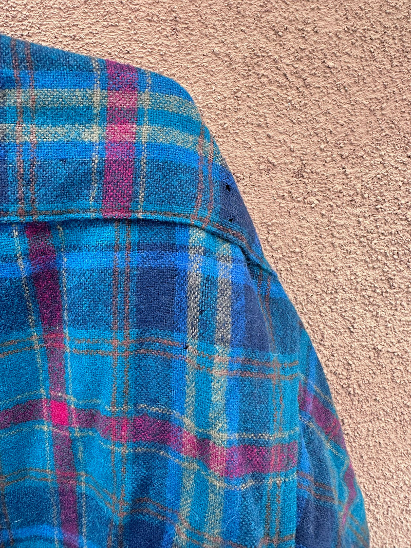 Blue/Red/Brown Plaid Wool Pendleton Shirt