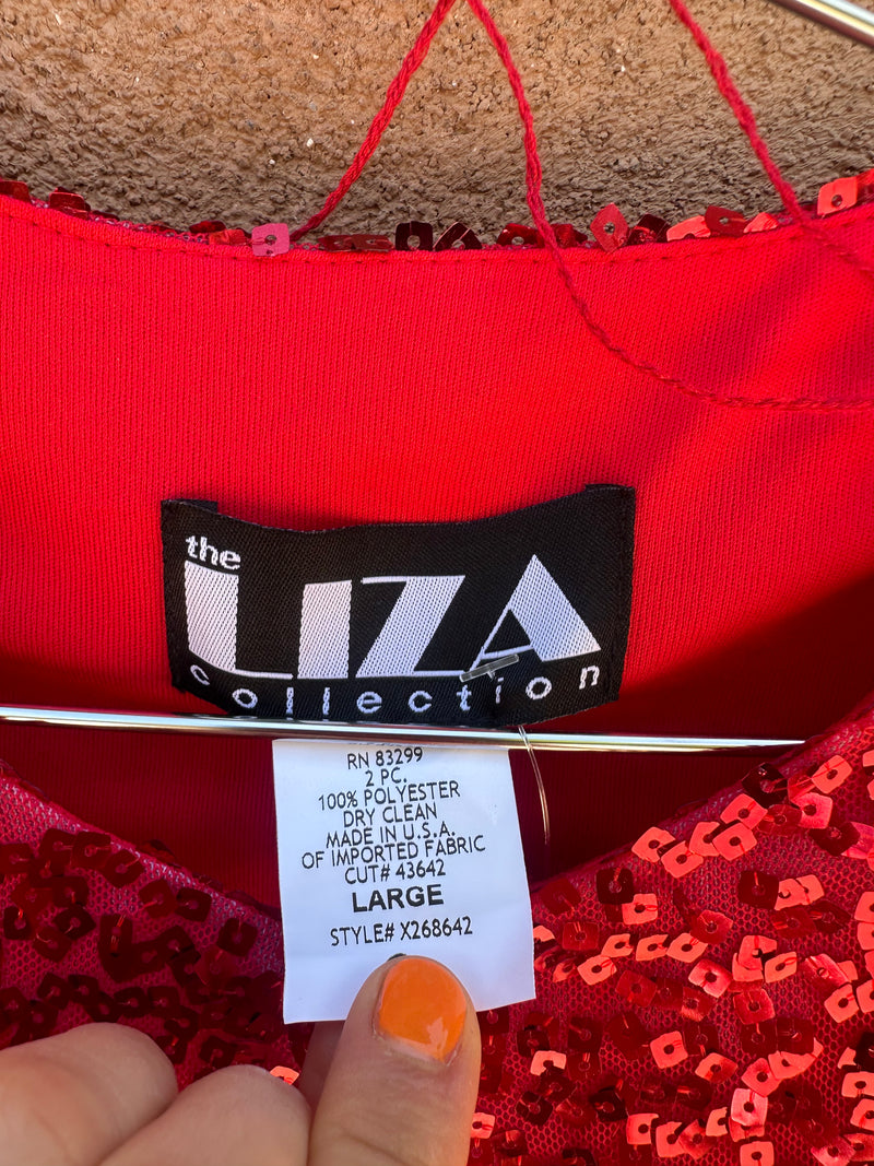 Red Sequins Liza Collection Jacket