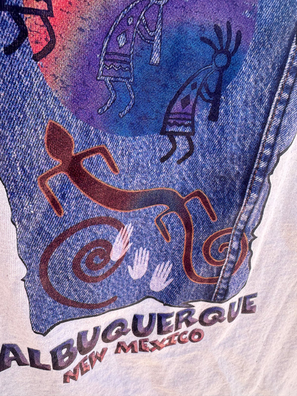 Beige Albuquerque, New Mexico Kokopelli T-shirt - as is