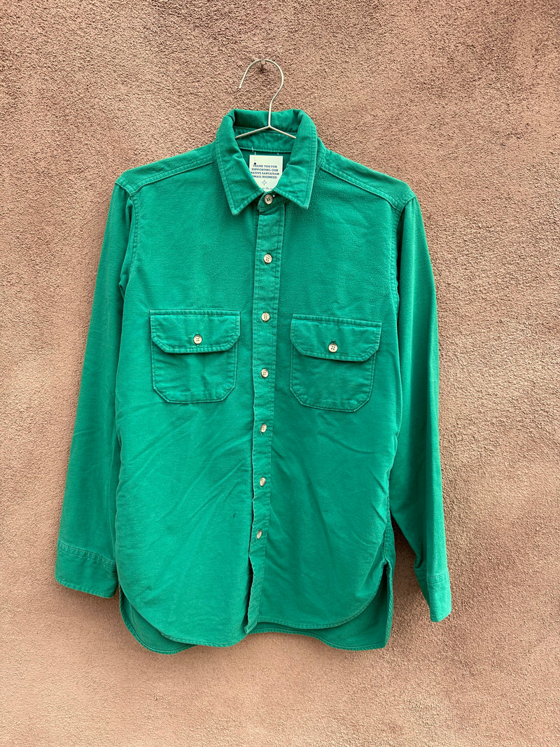 Green Flannel Shirt with 2 Pockets