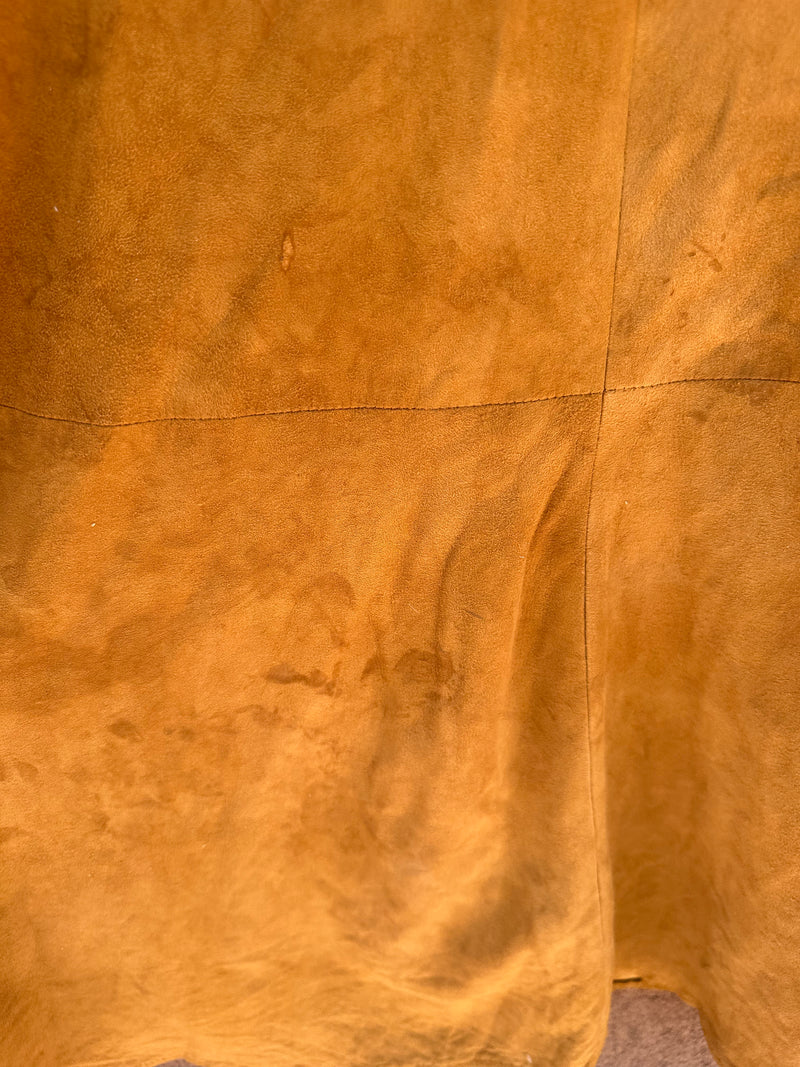 Gold Suede Skirt by Artisan Wear