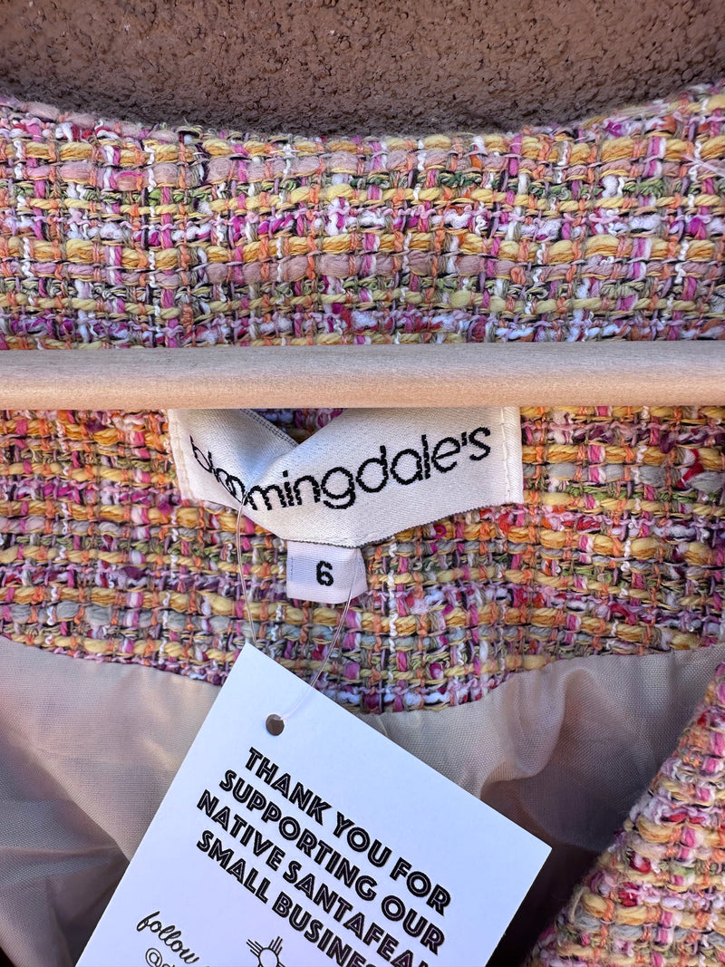 Bloomingdales Tweed Cotton/Rayon Jacket
