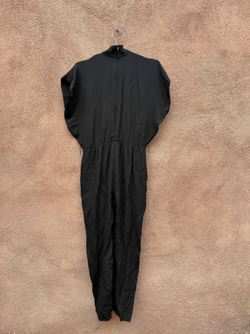 Nina Piccalino Black Jumpsuit with Sequins Leaf