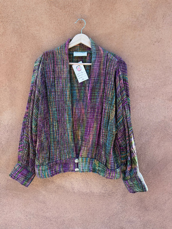 Colorful Poly Jacket by Marianne with Buffalo Nickel Buttons