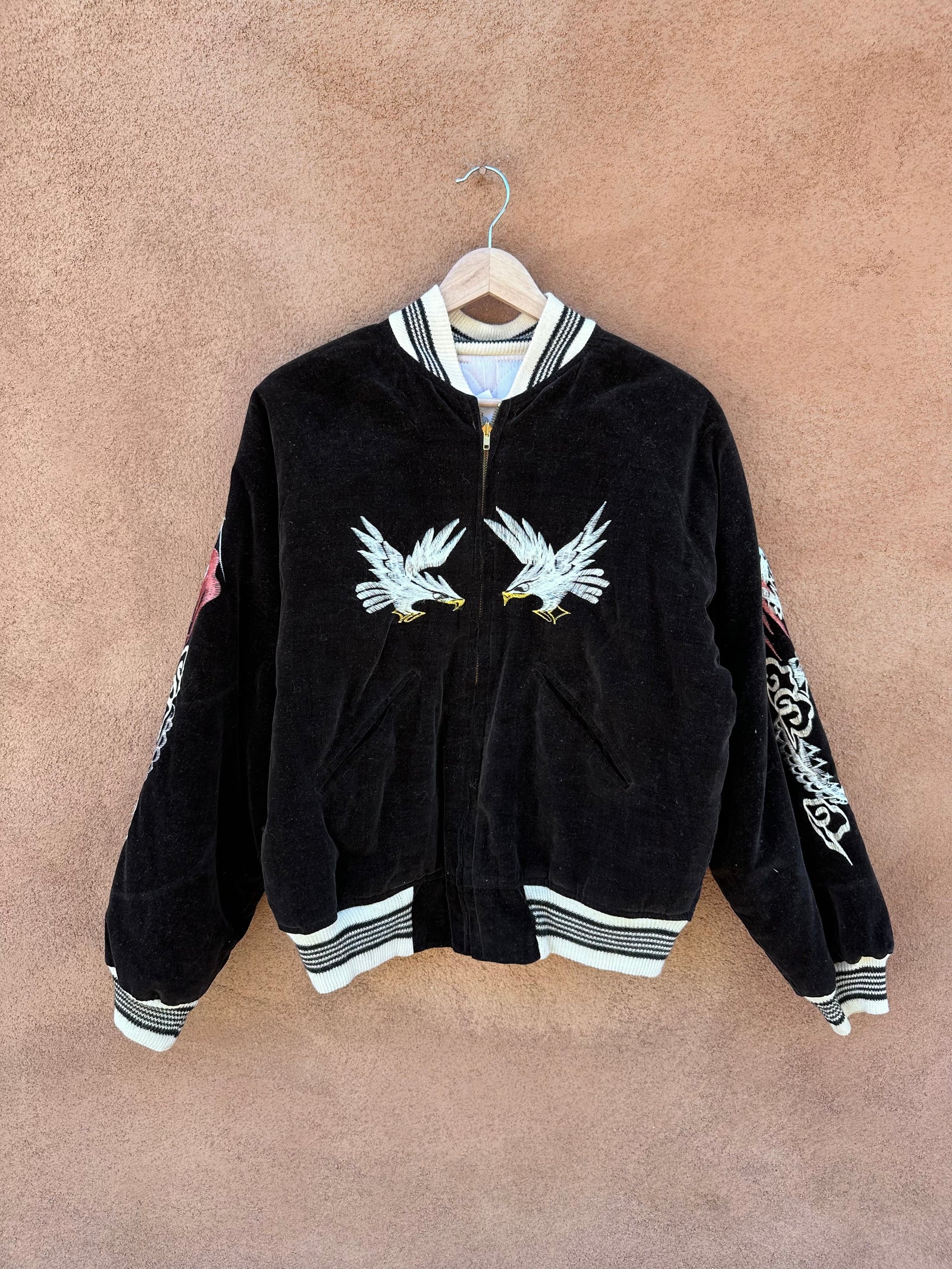 Vintage Velveteen & Satin reversible Sakajan – DESERT MOSS VINTAGE