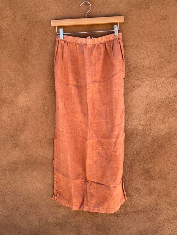 Peach Colored Linen Skirt