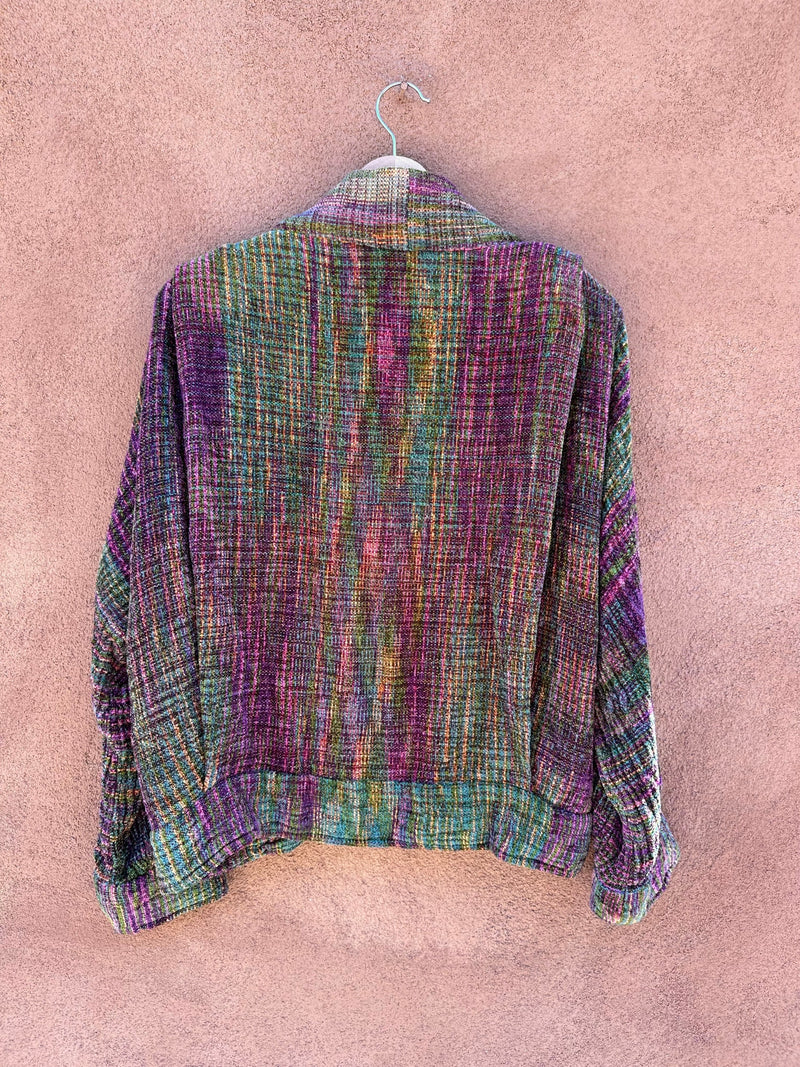 Colorful Poly Jacket by Marianne with Buffalo Nickel Buttons
