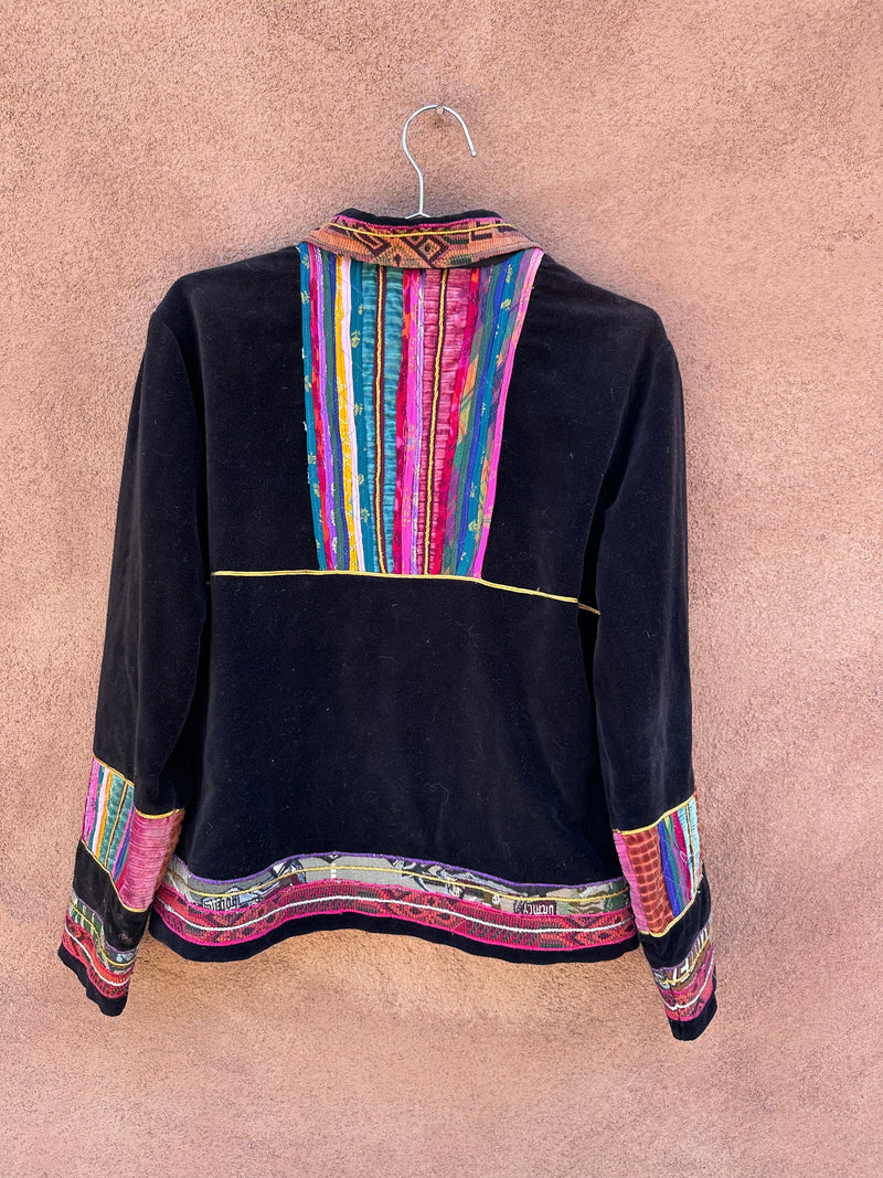 Beautifully Quilted Velveteen Panel Jacket