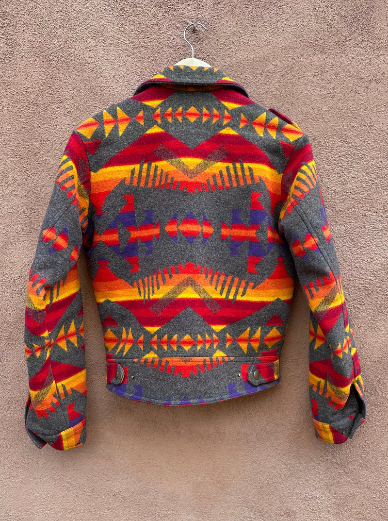 Gray with Orange, Red, Purple Southwest Design Pendleton Jacket