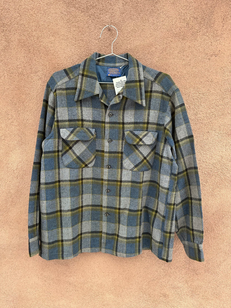 Vintage Original Pendleton Board Shirt - Gold/Black/Blue – DESERT MOSS ...