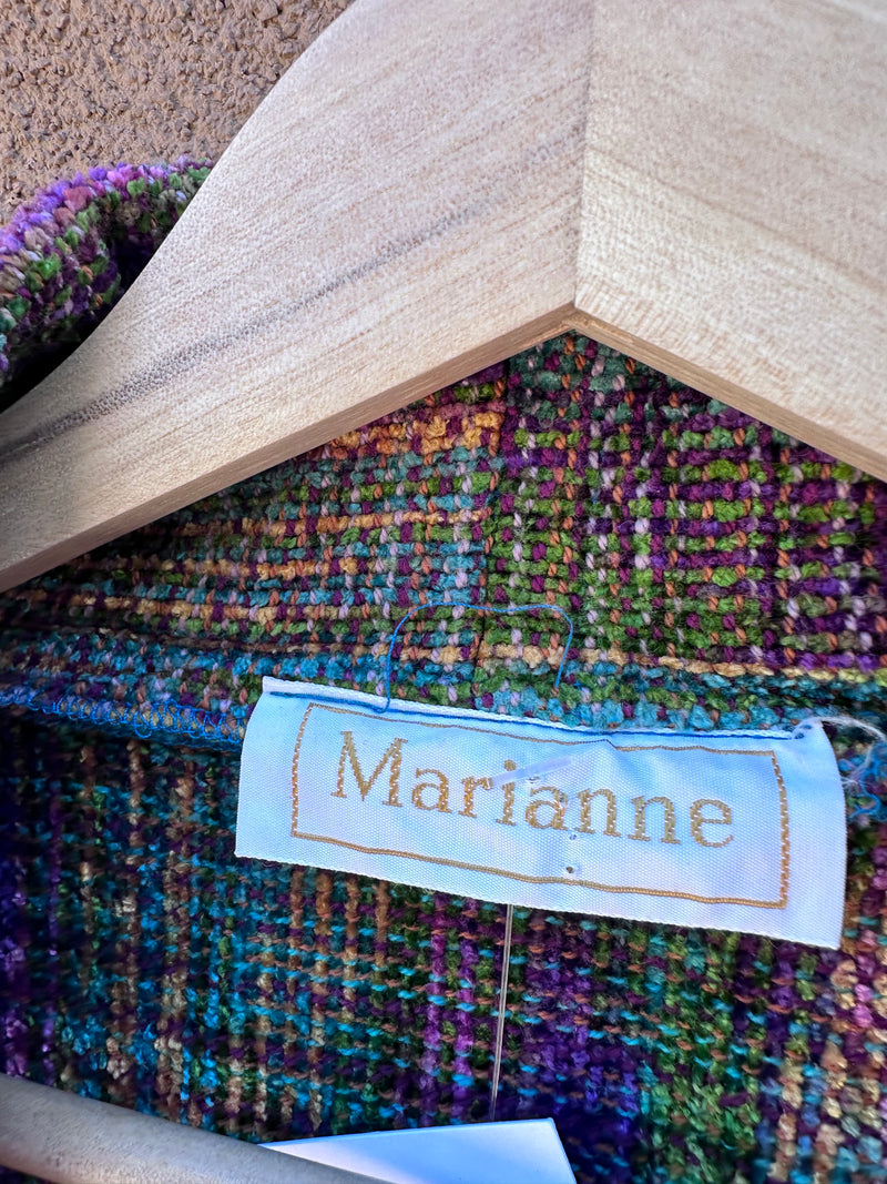 Colorful Poly Jacket by Marianne with Buffalo Nickel Buttons