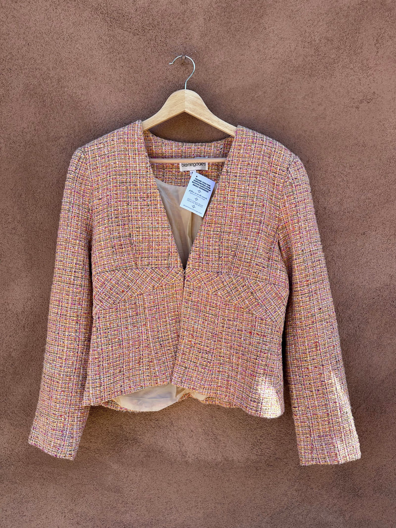 Bloomingdales Tweed Cotton/Rayon Jacket