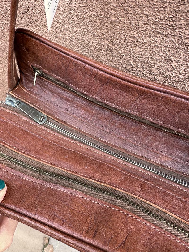 1970's Mexican Hand Tooled Leather Purse