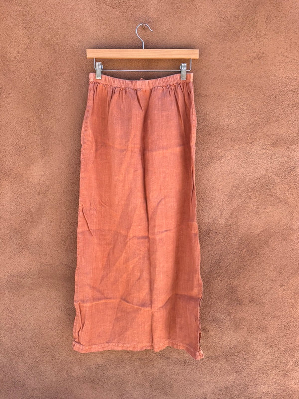 Peach Colored Linen Skirt