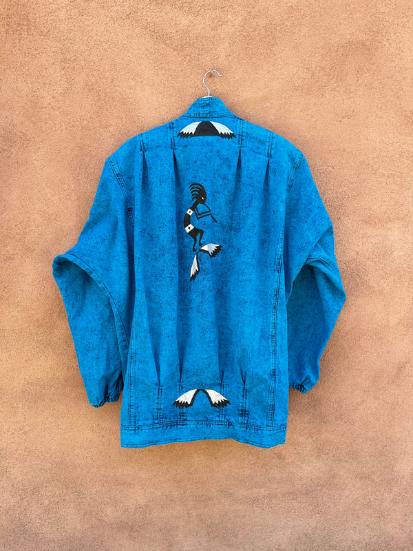 Kokopelli Blue Santa Fe Style Denim Jacket by MJR