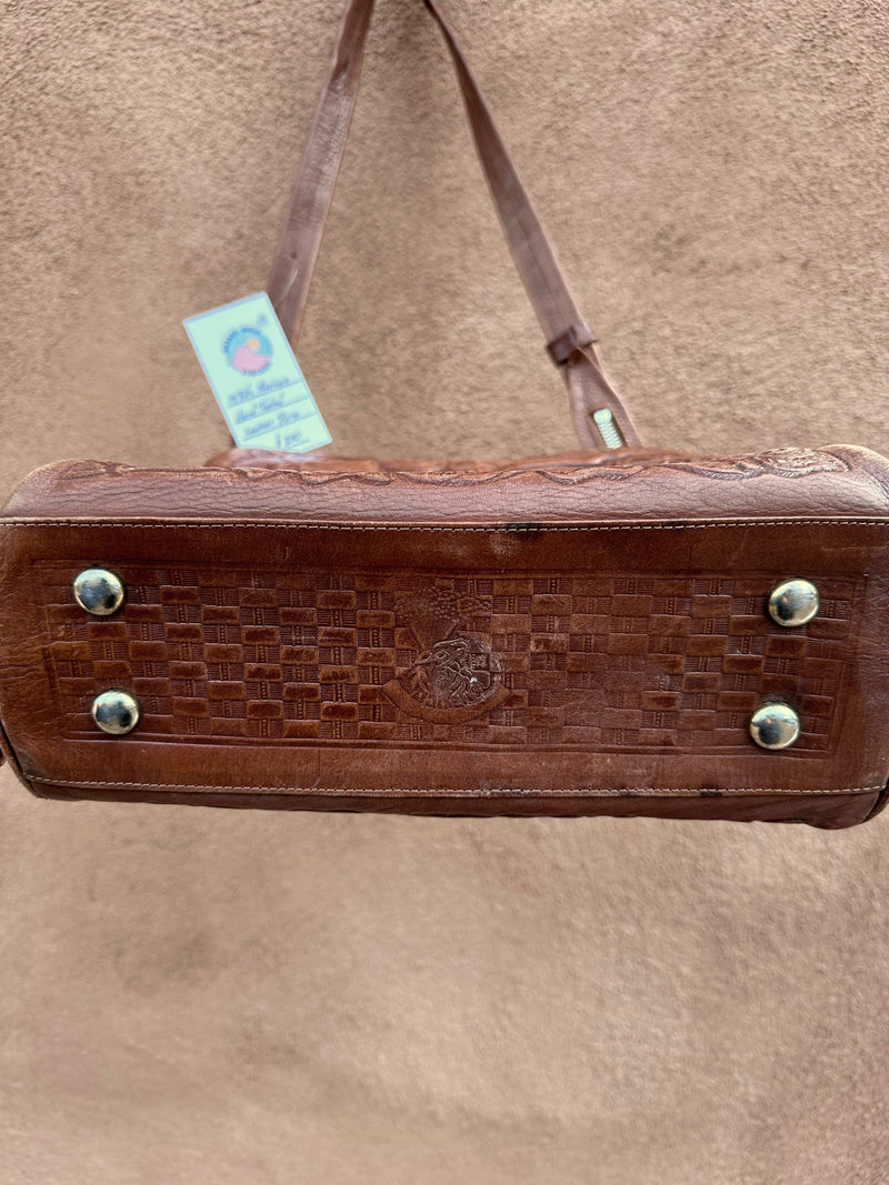 1970's Mexican Hand Tooled Leather Purse