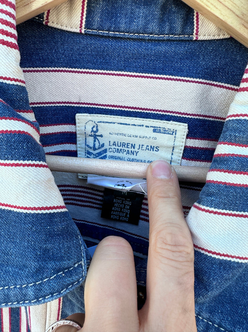 Ralph Lauren "Lauren" Striped Denim Jacket