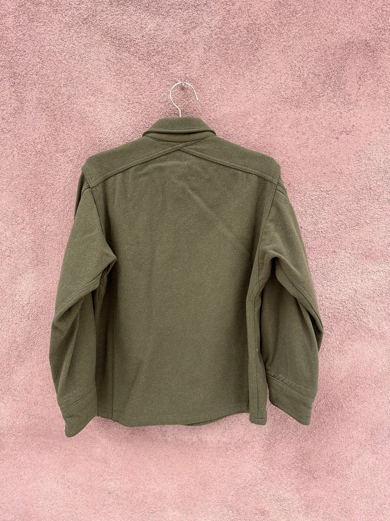 Army Drab Green 70's Era Enlisted Shirt - 100% Wool